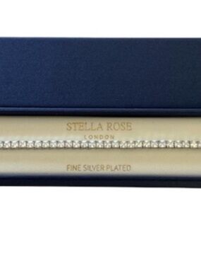 NEW Stella Rose silver plated tennis bracelet